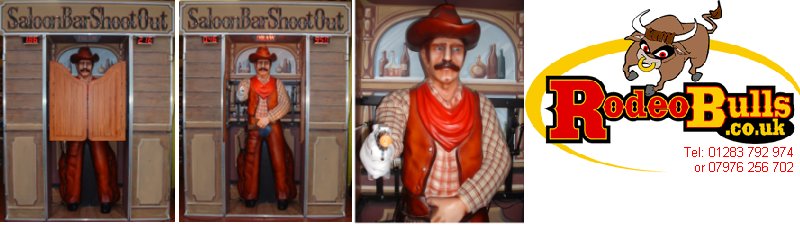 Quick Draw Saloon Bar Shootout for hire from rodeobulls.co.uk.